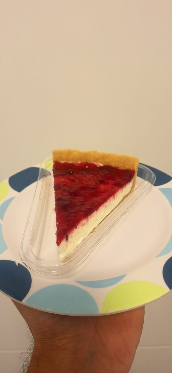 Torta Cheesecake de Frutas Vermelhas Fatia