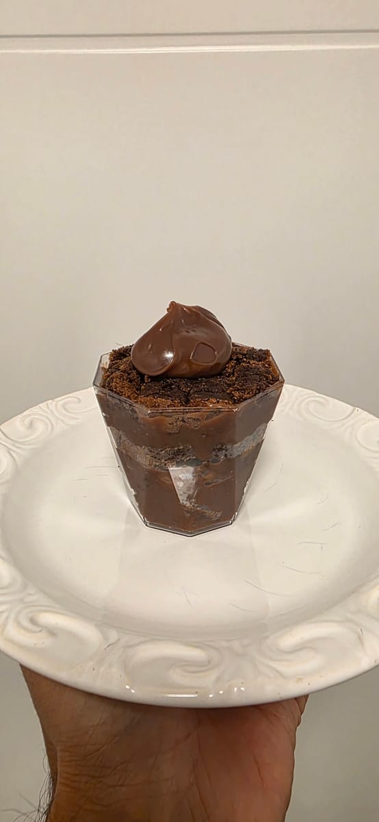 Brownie c/ Brig. Nutella no Pote