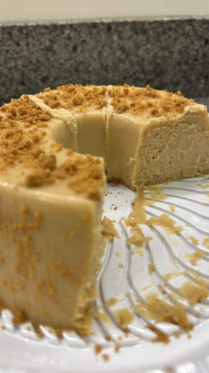 Brigadeirão Biscoff Fatia
